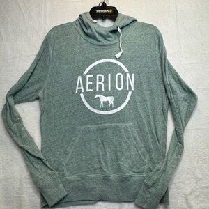 Aerion Hoodie Womens Size XXL Green Lightweight Equestrian Cowgirl Casual